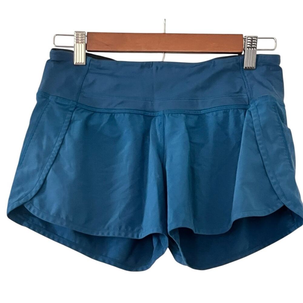 Lululemon Run Times Short *4” •Women 4• Blue Teal Running